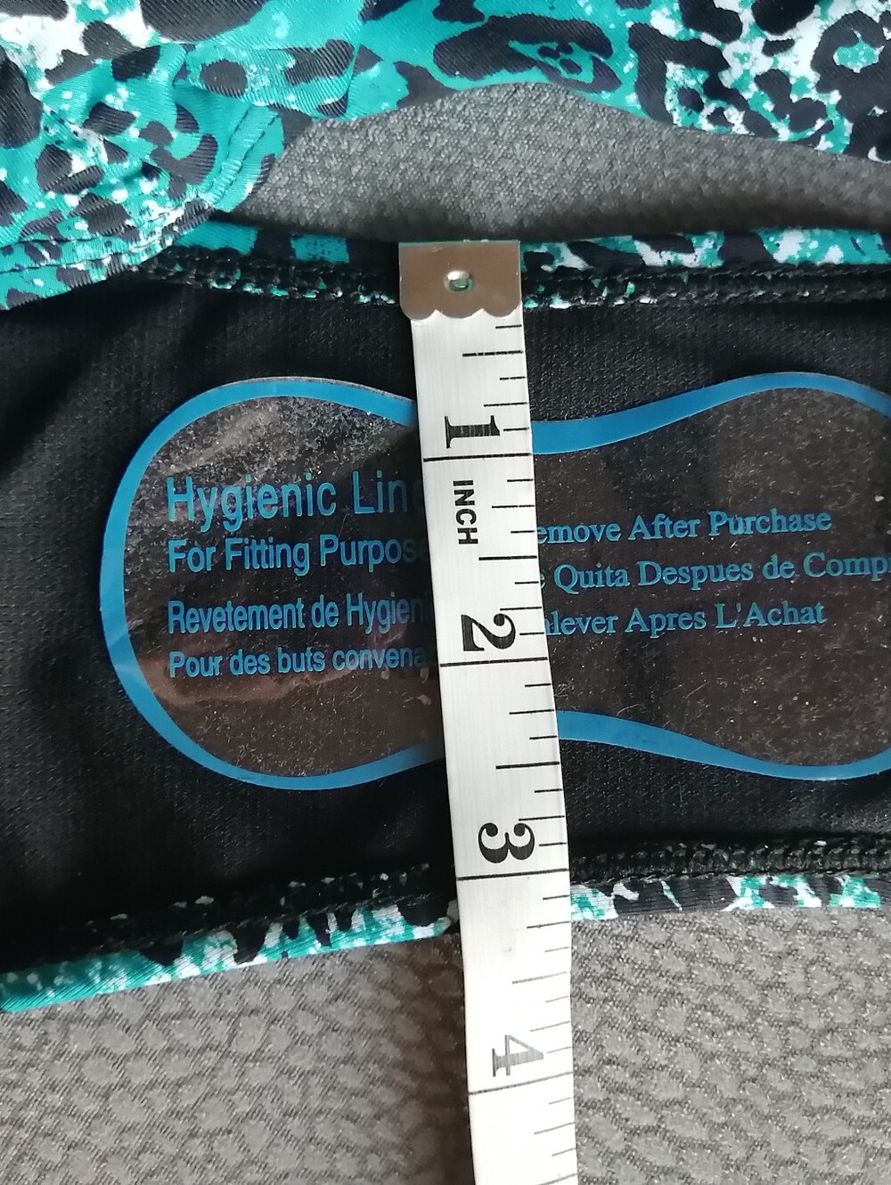 🇨🇦 Simon Chang Plus-Size One-Piece Swimsuit Teal Animal-Print Size 16 - Picture 11 of 12